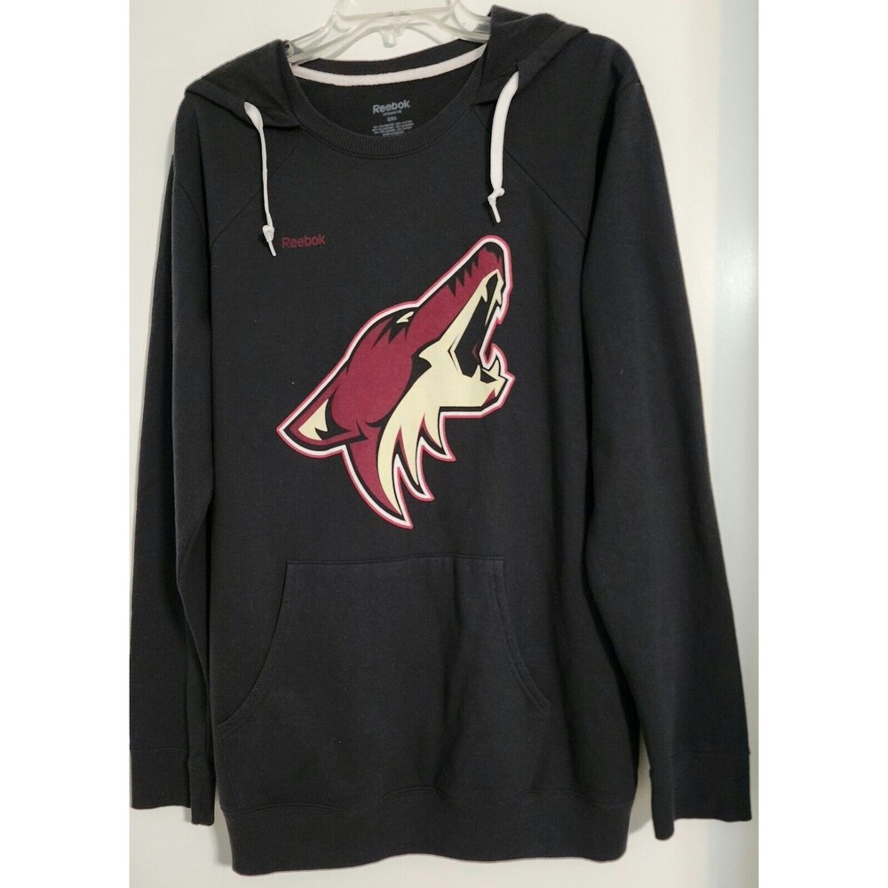 Arizona Coyotes Reebok Hoodie Pullover Womens 2XL Black Sweatshirt NHL NWOT